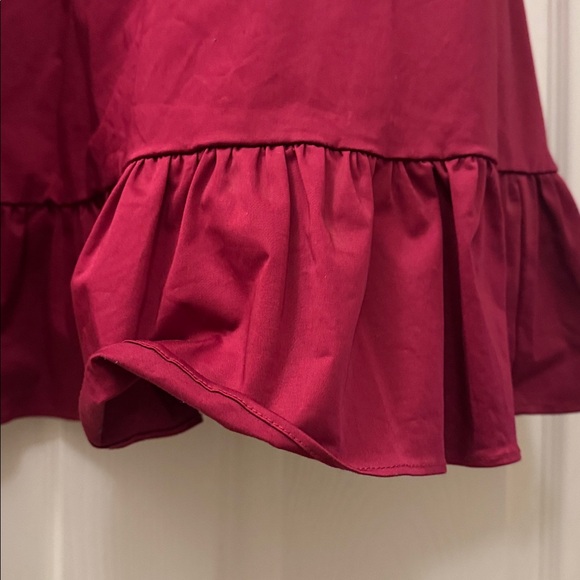 Anthropologie Deep Red Midi Dress - Picture 8 of 10